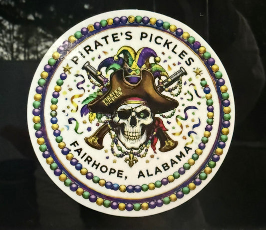 3" Vinyl Mardi Gras Sticker